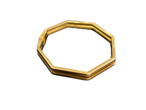 Bracelete Geométrico Vazado Folheado a Ouro 18k