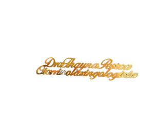 Broche Personalizado Com Nome e Logomarca Banhado a Ouro 18k