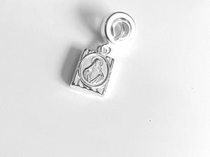 Berloque de Prata 925 Nossa Senhora e Sagrado Coração de Jesus para Bracelete Personalizado - Deitos Joias Finas