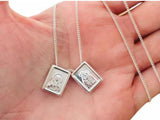Escapulário de Prata Sagrado Coração de Jesus e Maria do Carmo com Medalhas Móvel móvel
