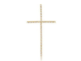 Colar de crucifixo com zircônias folheado a ouro 18k - Deitos Joias Finas