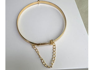 Bracelete Oval Folheado a Ouro 18k - Deitos Joias Finas
